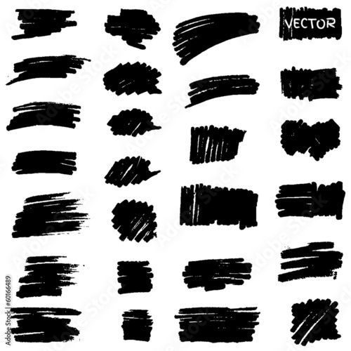 Set of vector marker spots