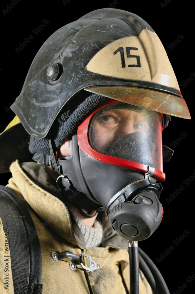 Firefighter in breathing apparatus Firefighter in breathing apparatus