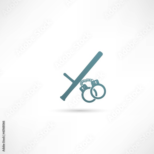 Vector illustration of isolated modern police icon.
