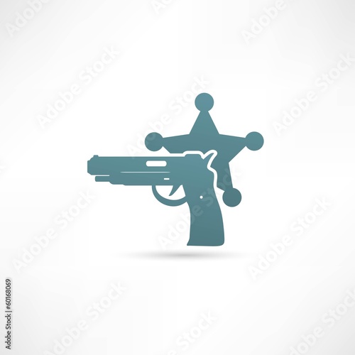 Vector illustration of isolated modern police icon.