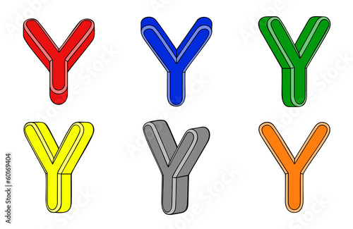 Six letter (Y) 3d
