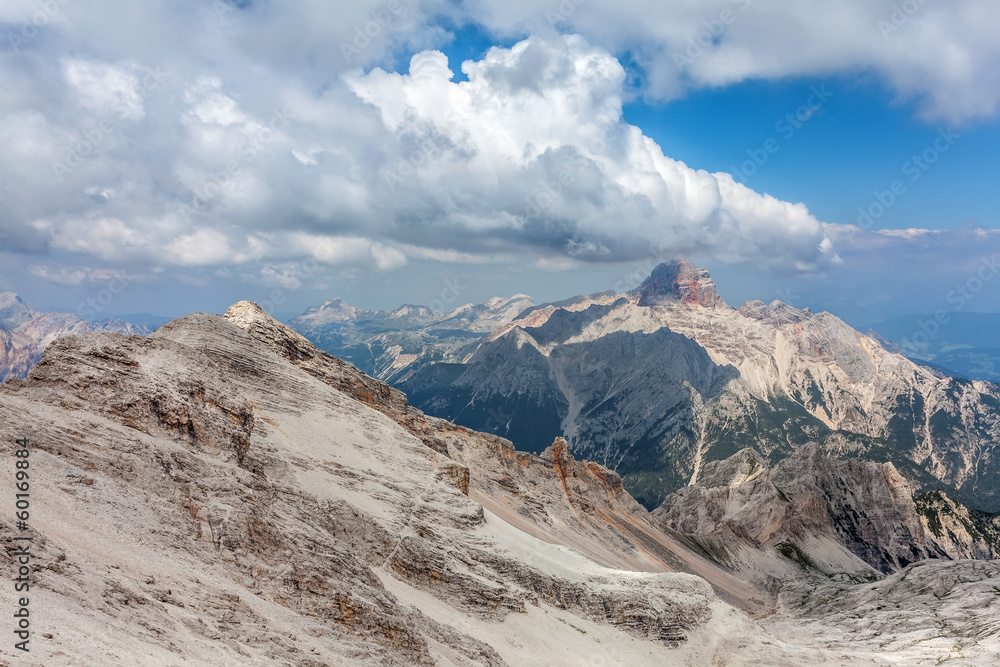 Beautiful view of the Dolomites in summer Beautiful view of the Dolomites in summer