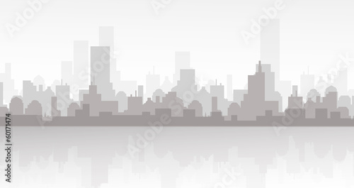 Fototapeta Naklejka Na Ścianę i Meble -  Cityscape skyline at Morning-vector