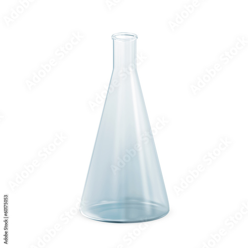 Empty Laboratory Glassware isolated on white background