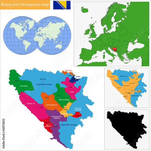 Bosnia and Herzegovina map