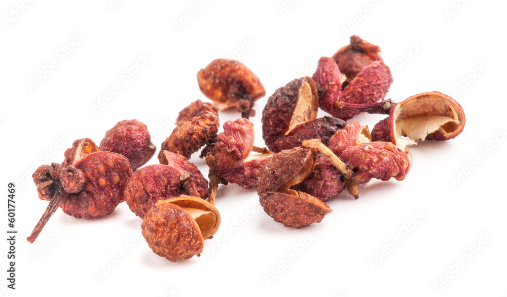 Sichuan pepper isolated on white background Sichuan pepper isolated on white background