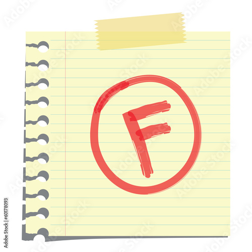 F grade on paper