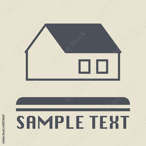 House icon or sign, vector illustration