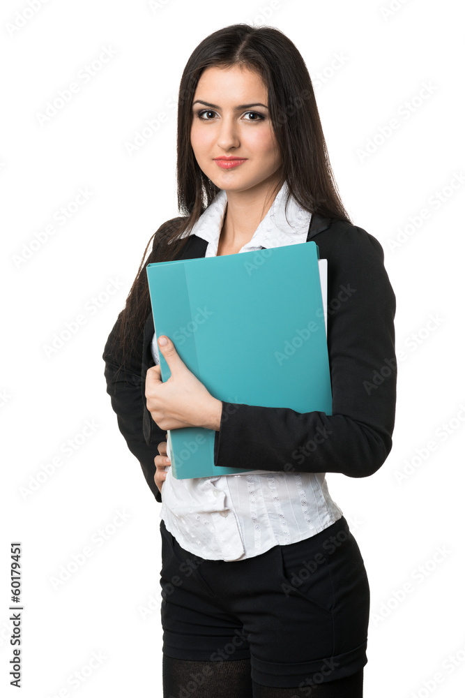 beautiful businesswoman with a folder beautiful businesswoman with a folder