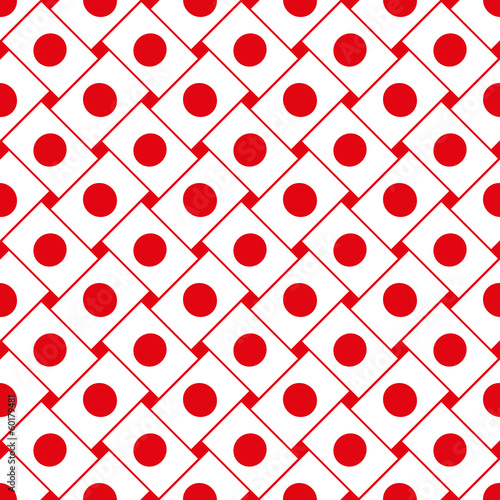 Seamless abstract pattern made with the Japan flag
