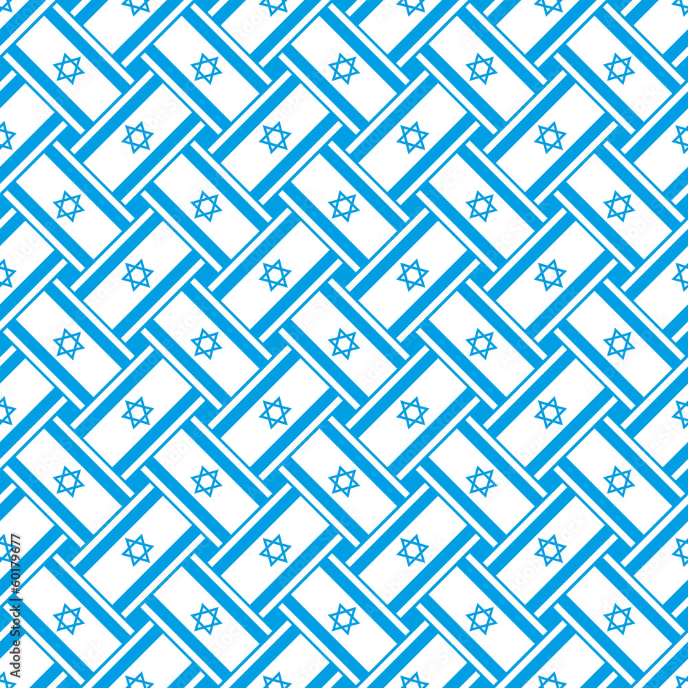 Seamless abstract pattern made with the Israel flag