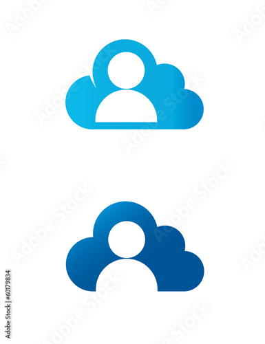 Cloud man logo