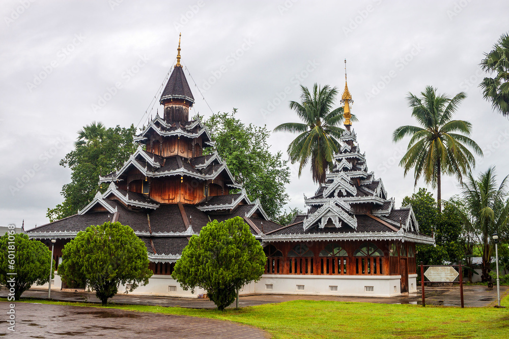 Wat Hua Wiang temple in Mae Hong Son, Thailand Wat Hua Wiang temple in Mae Hong Son, Thailand