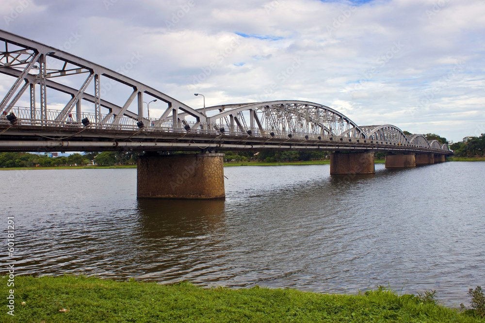 The Truong Tien bridge over Perfume River, Hue The Truong Tien bridge over Perfume River, Hue