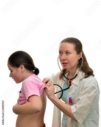 Pediatrician and patient girl