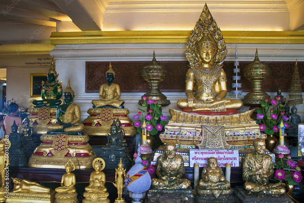 Buddha statues at Wat Saket,Bangkok, Thailand