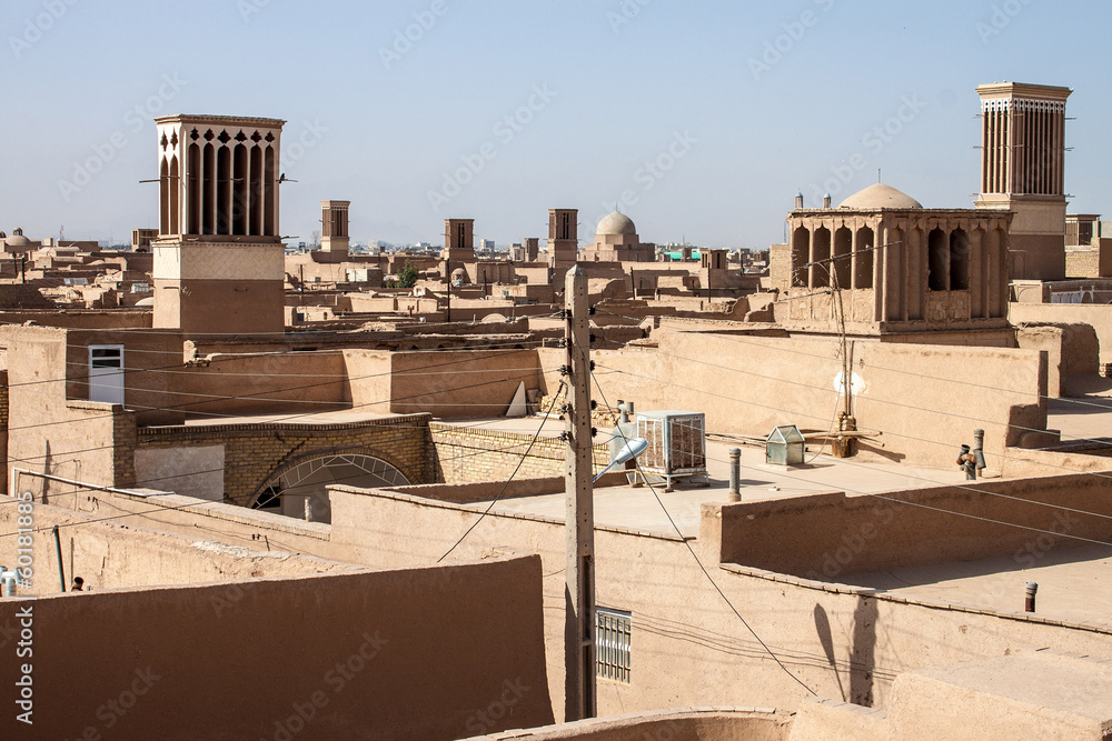 Obraz premium Roofs of Yazd, Iran.