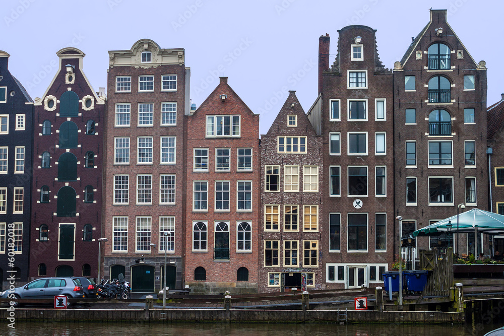 Houses along the canals of Amsterdam