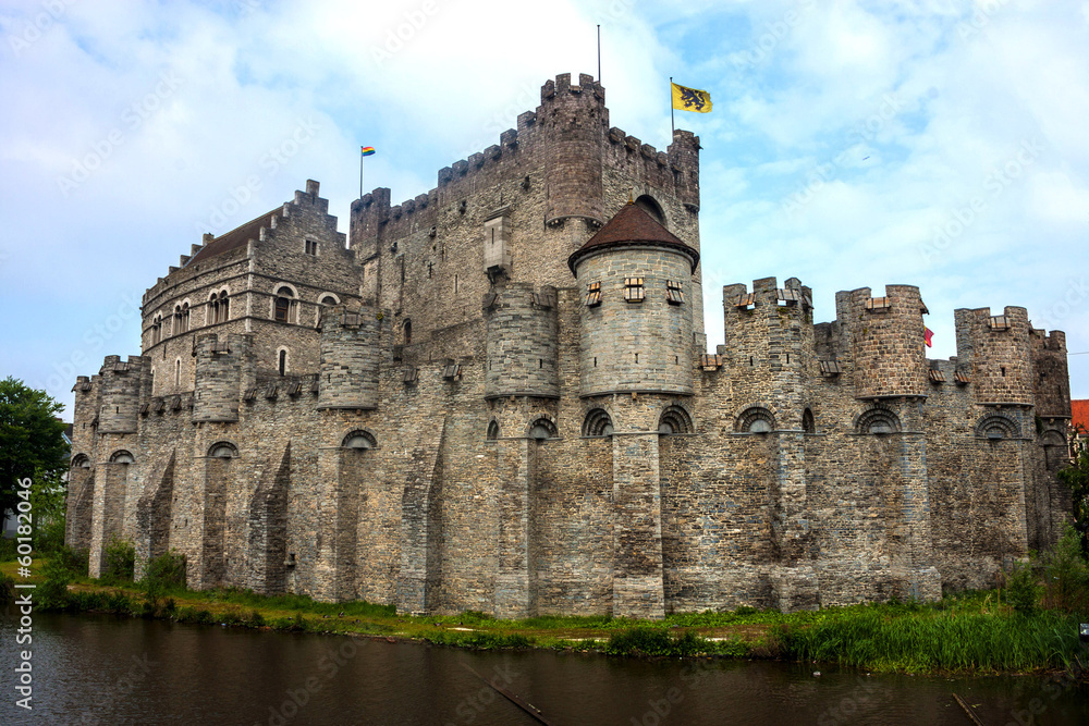 Gravensteen, medieval castle in Ghent, Belgium