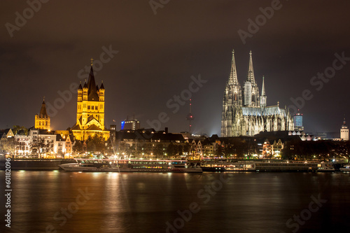 Skyline with famous cathedral in Cologne, Germany