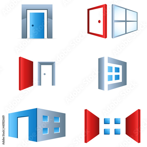Türen und Fenster - icon set