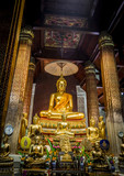 Golden Buddha statue are in the Buddhist temple2