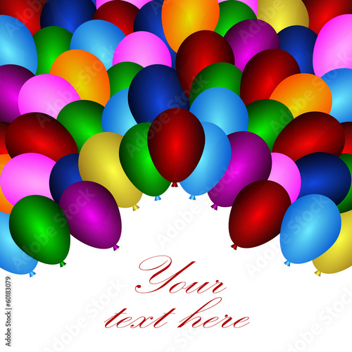 vector of balloons in various colors