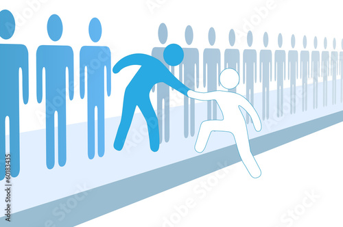 Team people help new member join up