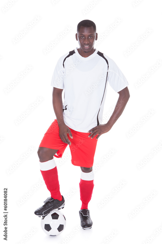Professional Soccer Player With Ball Professional Soccer Player With Ball