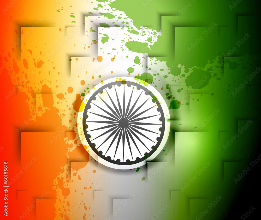 Stylish indian flag republic day creative background tricolor ve Stock  Vector | Adobe Stock