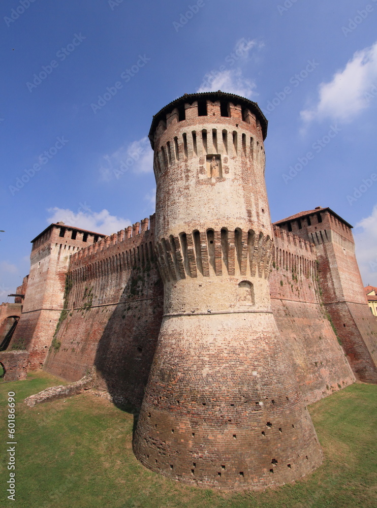 Soncino fortress, historic landmark, Italy