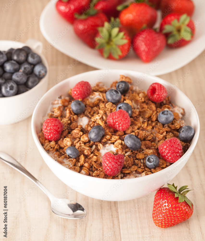 muesli with berries muesli with berries