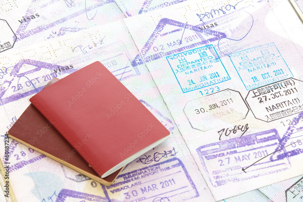 Obraz premium passport stamp