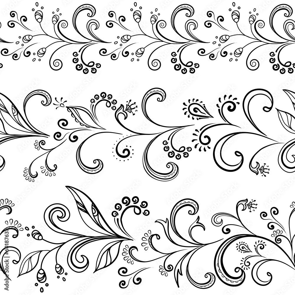 Flower background, contours Flower background, contours