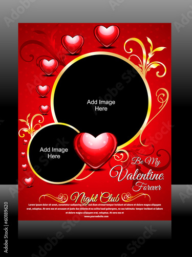 Vector Valentine Day Flyer photo