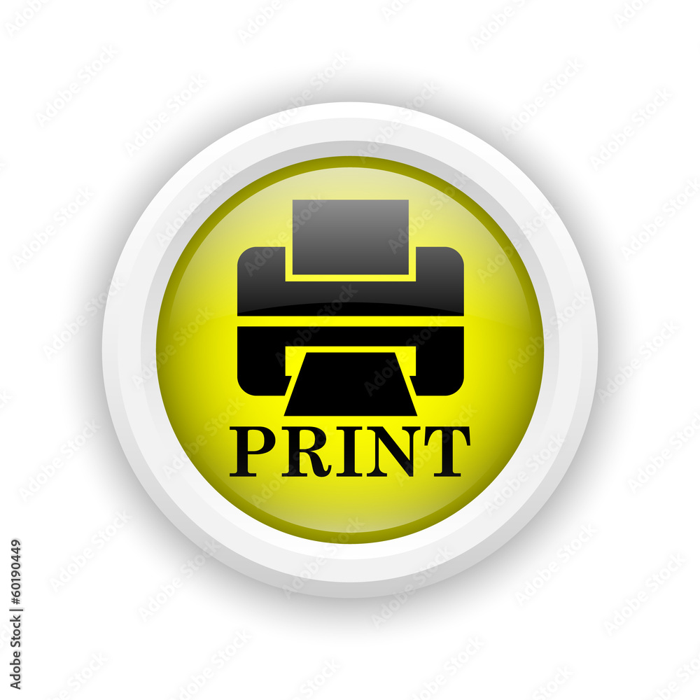 Printer with word PRINT icon Printer with word PRINT icon