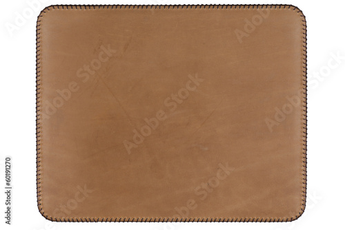 rectangular brown leather