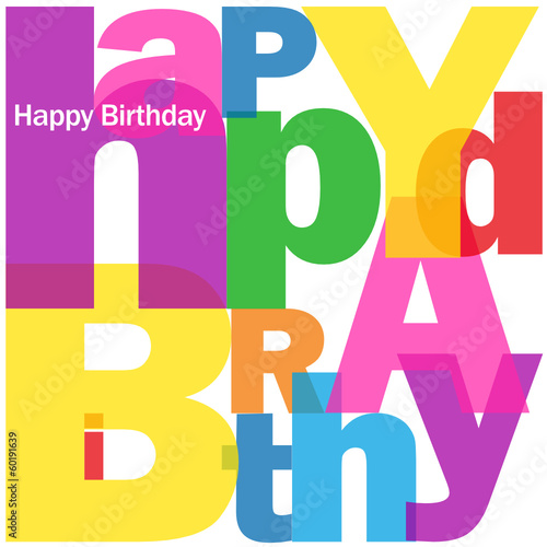 "HAPPY BIRTHDAY" Letter Collage (congratulations card message)