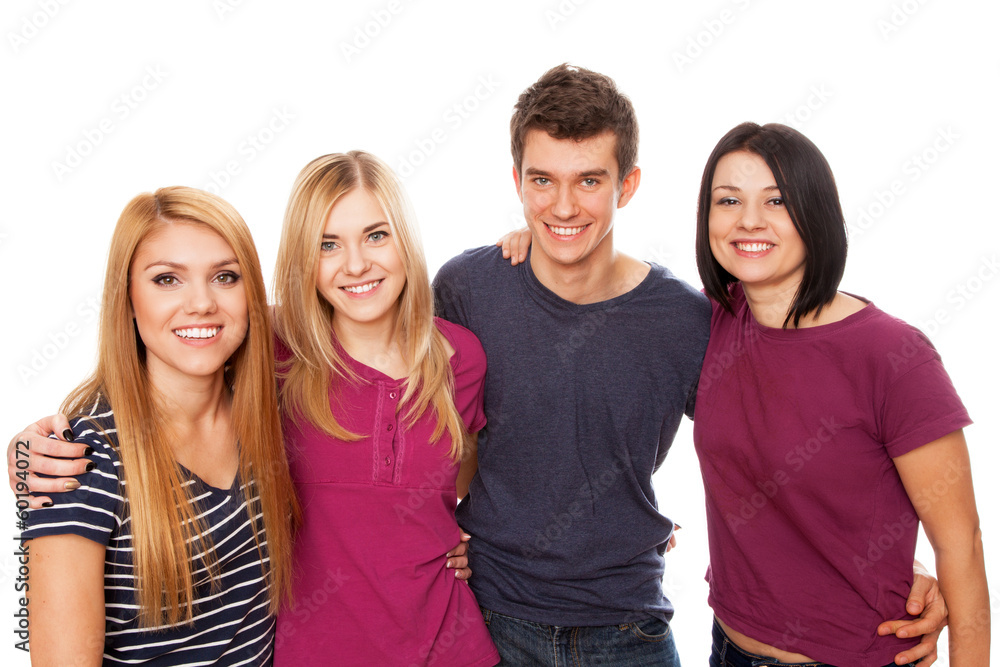 Cheerful young group