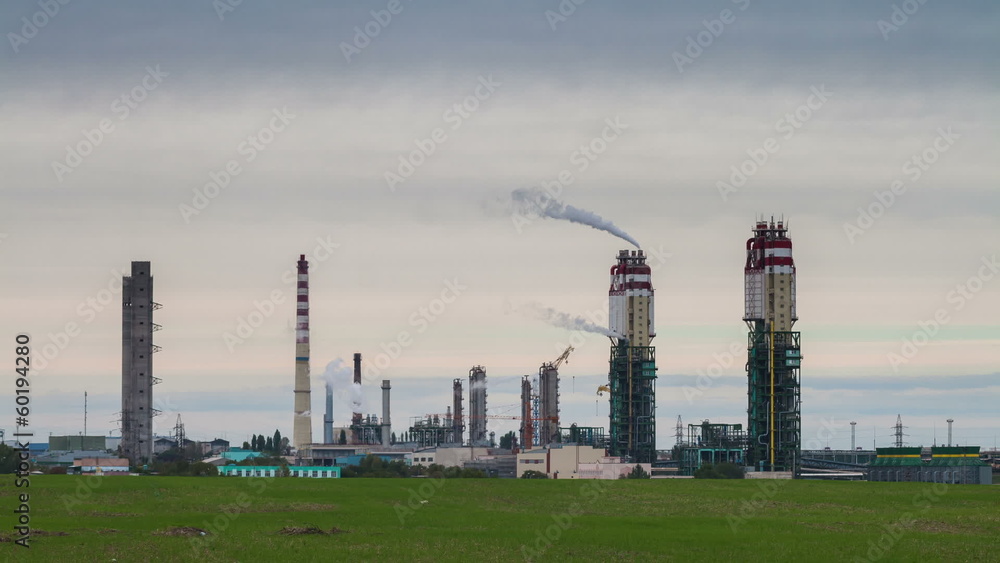 A plant for the ammonia production time-lapse A plant for the ammonia production time-lapse
