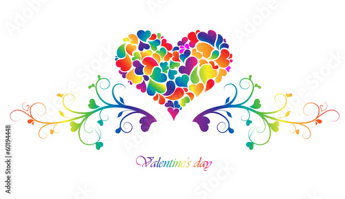 colorful heart on wedding or valentine‘ day