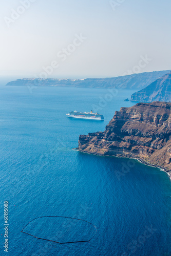 View of Fira town - Santorini island,Crete,Greece.