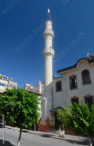 Mosque on a street of Alanya. Turkey