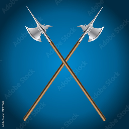 poleaxe, vector illustration