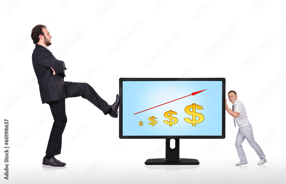 big monitor with chart big monitor with chart