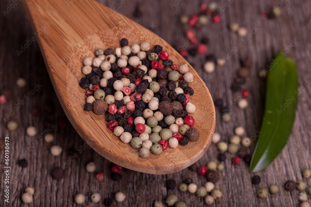 spices in spoon spices in spoon