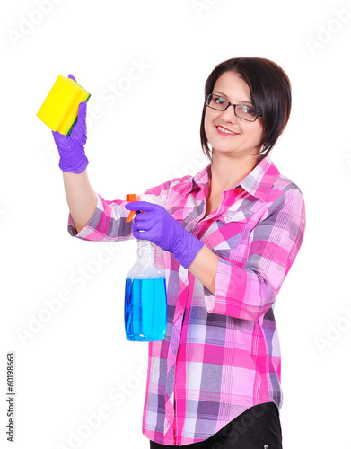 cleaning girl