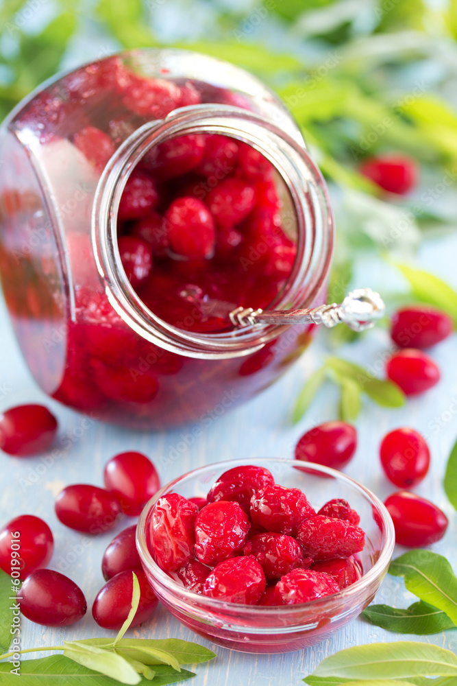 Cornelian cherry jam. Cornelian cherry jam.