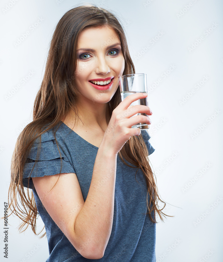 Casual style young woman posing on isolated studio background, Casual style young woman posing on isolated studio background,