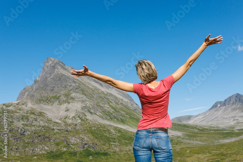 Happy woman enjoying freedom